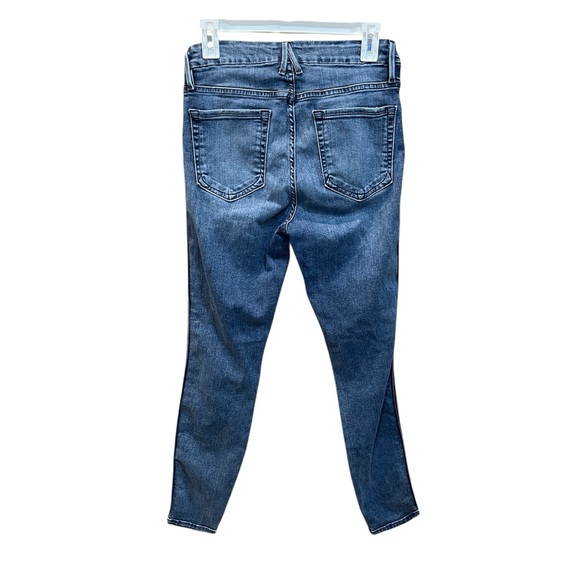 Good American Womens Jeans Good Waist Skinny Dark Wash Tuxedo Stripe Jeans Sz 10 - Picture 2 of 7